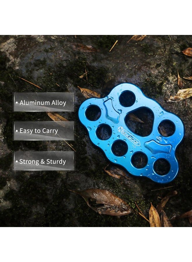 Newdoar Descender Plate 45KN Paw Rigging Plate 8 Holes Rock Climbing Gear (8 holes/45KN Blue) - Image 5